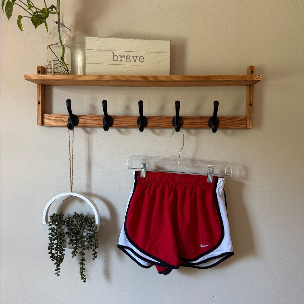 Nike Red and White Running Shorts